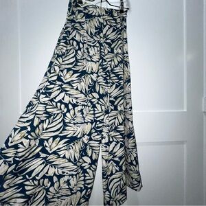 Floral Print Wide-Leg Pants
